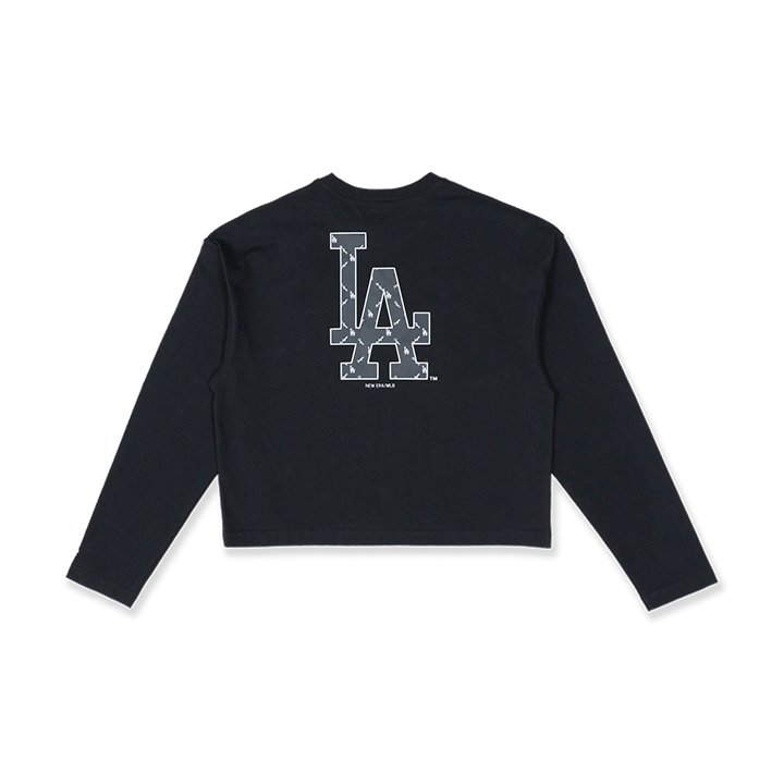 LOS ANGELES DODGERS MONOGRAM MLB WOMEN BLACK LONG SLEEVE T SHIRT New Era Hong Kong