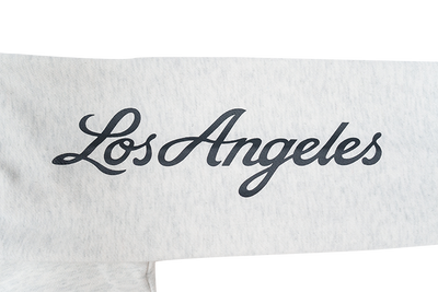 LOS ANGELES DODGERS MONOGRAM MLB WOMEN HEATHER GRAY HOODIE