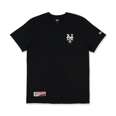 NEW YORK GIANTS COOPERSTOWN NATIONAL LEAGUE DESTROYED WASH COTTON BLACK SHORT SLEEVE T-SHIRT
