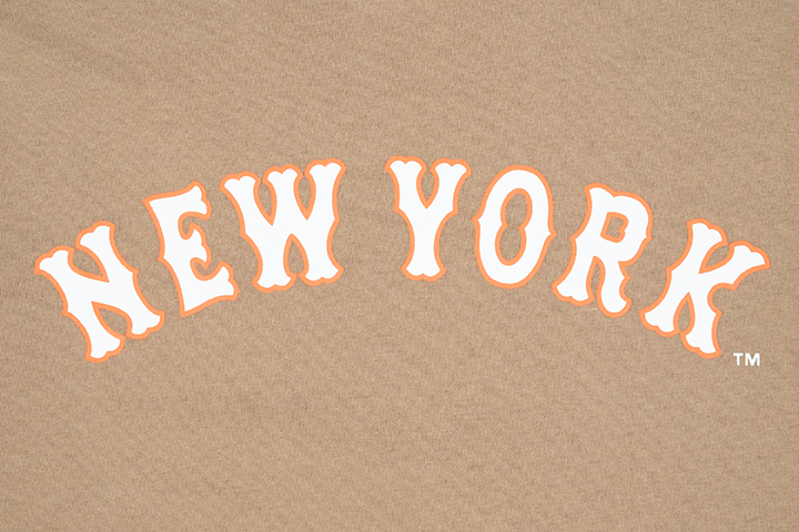NEW YORK METS MLB CITY NAME KHAKI LONG SLEEVE T-SHIRT
