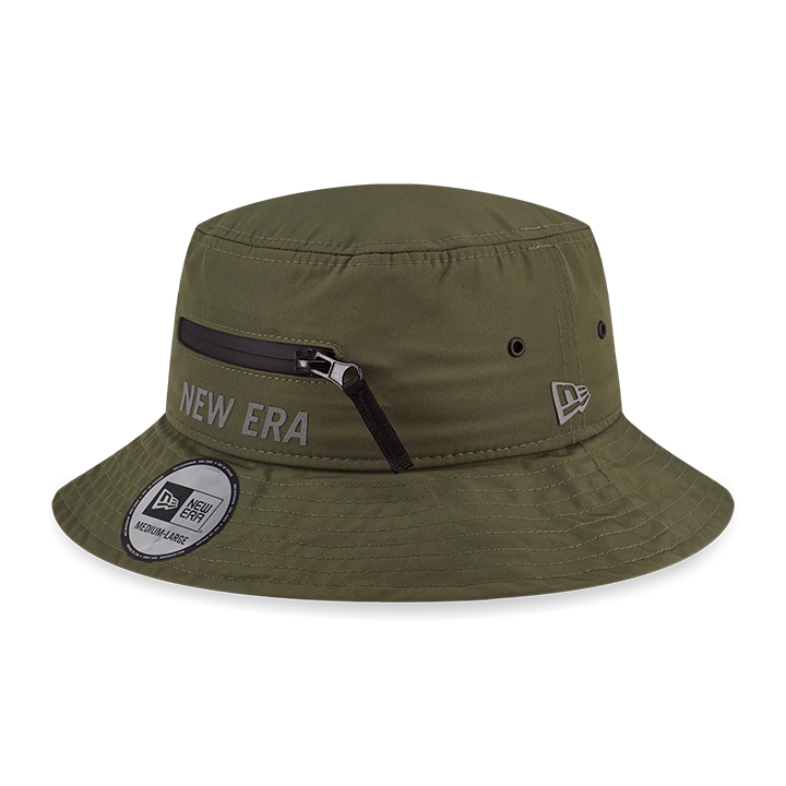 Bucket hat with zip pocket discount