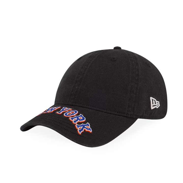 TOP VISOR EMBROIDERY NEW YORK METS BLACK 9FORTY UNST CAP