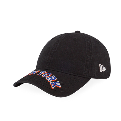 TOP VISOR EMBROIDERY NEW YORK METS BLACK 9FORTY UNST CAP