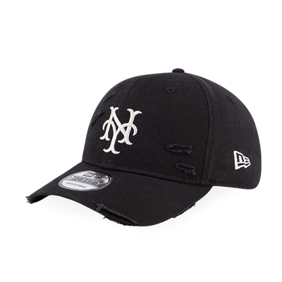 NEW YORK GIANTS COOPERSTOWN DESTROYED WASHED COTTON BLACK 9FORTY CAP