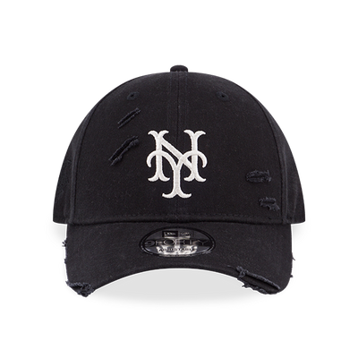 NEW YORK GIANTS COOPERSTOWN DESTROYED WASHED COTTON BLACK 9FORTY CAP