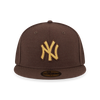 NEW YORK YANKEES BULLION EMBROIDERY BROWN 59FIFTY CAP