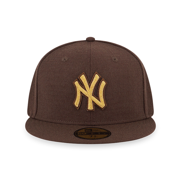 NEW YORK YANKEES BULLION EMBROIDERY BROWN 59FIFTY CAP