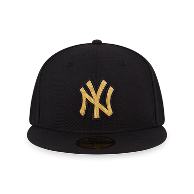 NEW YORK YANKEES BULLION EMBROIDERY BLACK 59FIFTY CAP