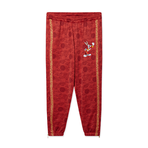 NEW ERA X LOONEY TUNES 2023 CNY BUGS BUNNY ALL OVER PRINT RED KNIT PANTS