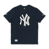 NEW YORK YANKEES MLB SPLIT LOGO NAVY SHORT SLEEVE T-SHIRT