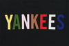 NEW YORK YANKEES COLOR BLOCK YANKEES BLACK SHORT SLEEVE T-SHIRT