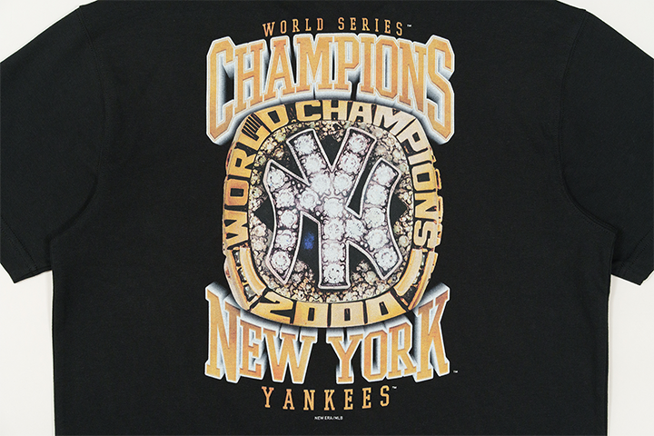 NEW YORK YANKEES CHAMPION RING BLACK SHORT SLEEVE T-SHIRT