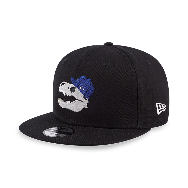 DINOSAUR WITH BLUE MINI CAP FOSSIL ICON BLACK KIDS 9FIFTY CAP