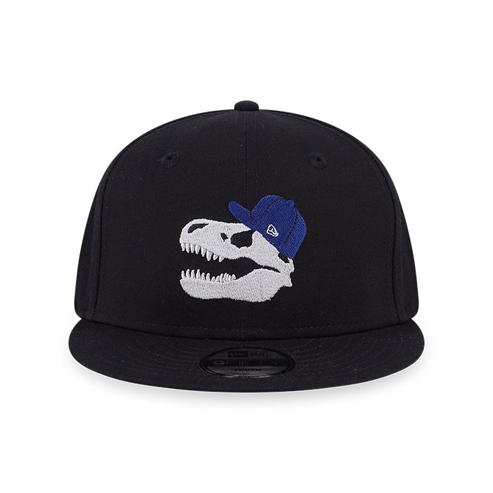 DINOSAUR WITH BLUE MINI CAP FOSSIL ICON BLACK KIDS 9FIFTY CAP