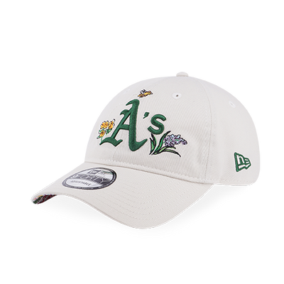 OAKLAND ATHLETICS WATERCOLOR FLORAL IVORY 9FORTY UNST CAP