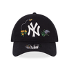 BOSTON RED SOX WATERCOLOR FLORAL BLACK 9FORTY UNST CAP