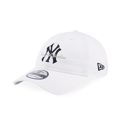 NEW YORK YANKEES MLB OVERLAP LOGO WHITE 9FORTY UNST CAP