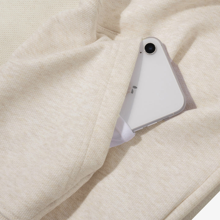 NEW ERA ESSENTIAL FULL ZIP UP HOODIE BEIGE ZIP FRONT HOODIE