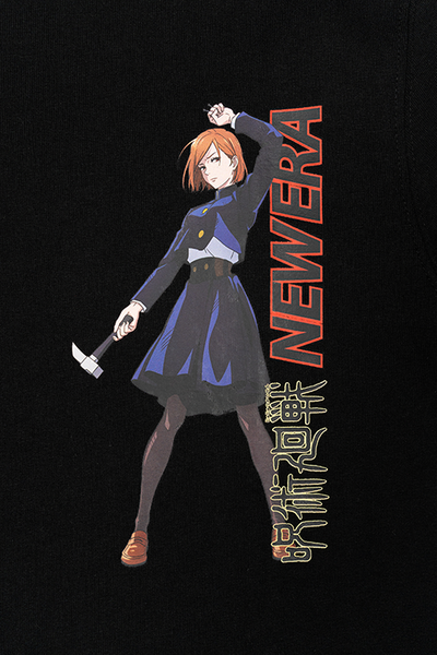 NEW ERA X JUJUTSU KAISEN NOBARA KUGISAKI  BLACK SHORT SLEEVE T-SHIRT