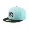 NEW YORK YANKEES 59FIFTY PACK - MINT CONDITIONS TURQUOISE 59FIFTY CAP