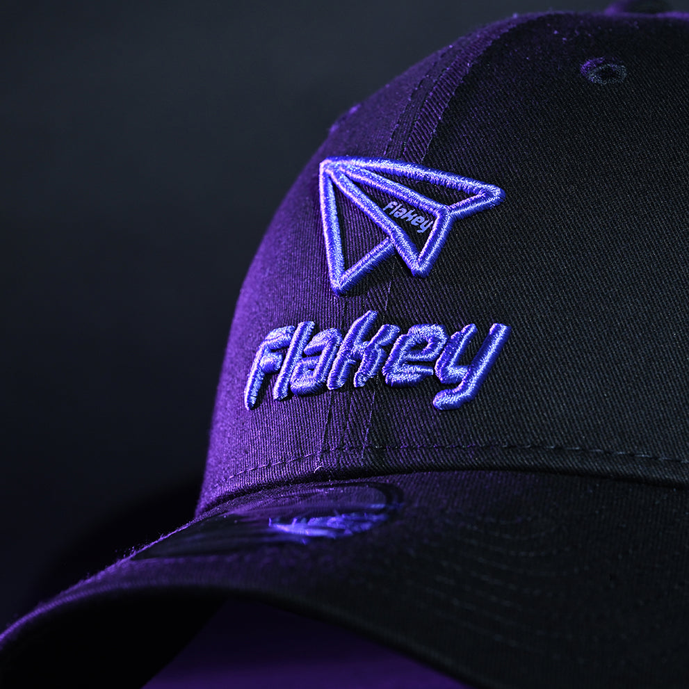 NEW ERA X FLAKEY (FRANKIE) PURPLE LOGO BLACK 9FORTY CAP